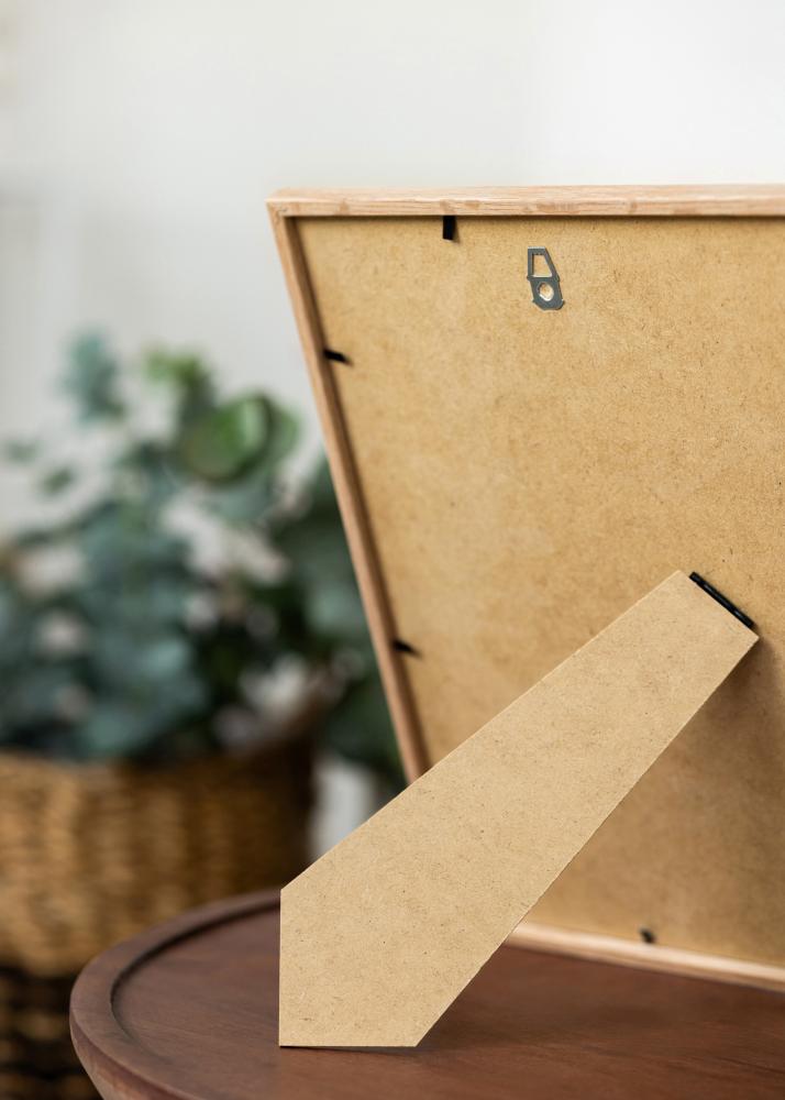 Okvir tanki hrast 25x25 cm - paspartu Bijela 16x16 cm