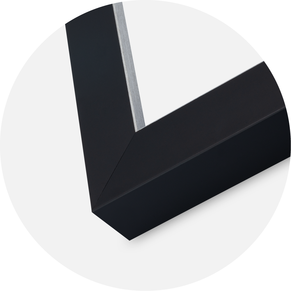 Okvir Sussex Akrilno staklo Crna/Srebrna 40x40 cm