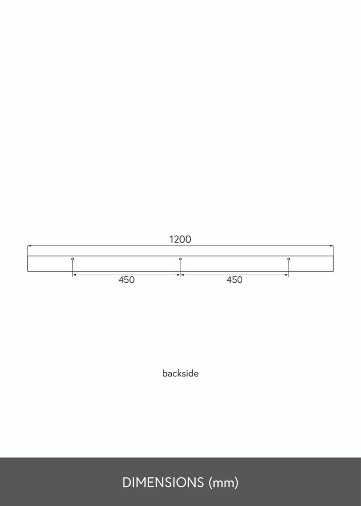 KAILA Polica za slike Crna 120 cm