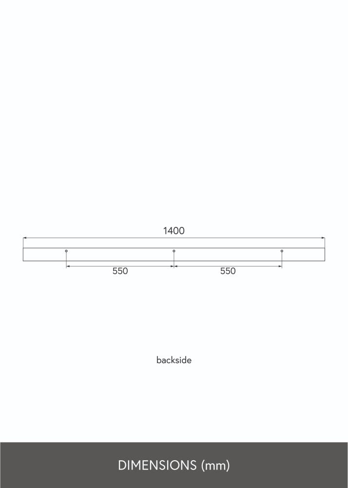 KAILA Polica za slike Crna 140 cm