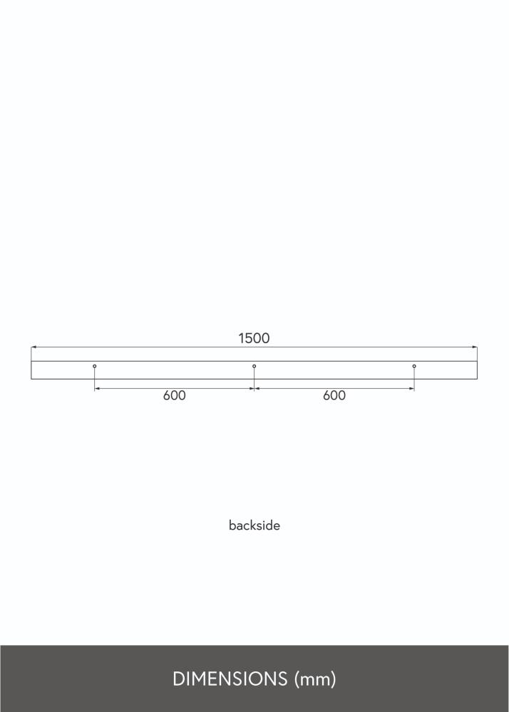 KAILA Polica za slike Bijela 150 cm