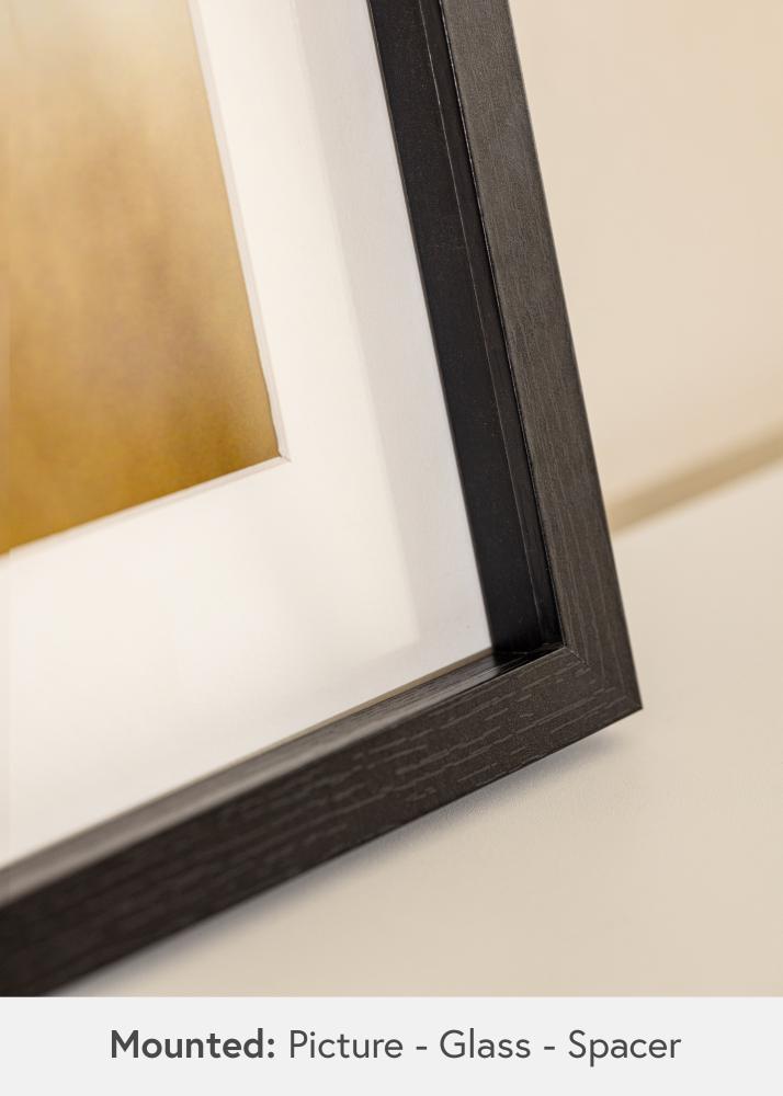 BGA okvir kutije crna 30x45 cm - Paspartui Bijela 8x14 inča