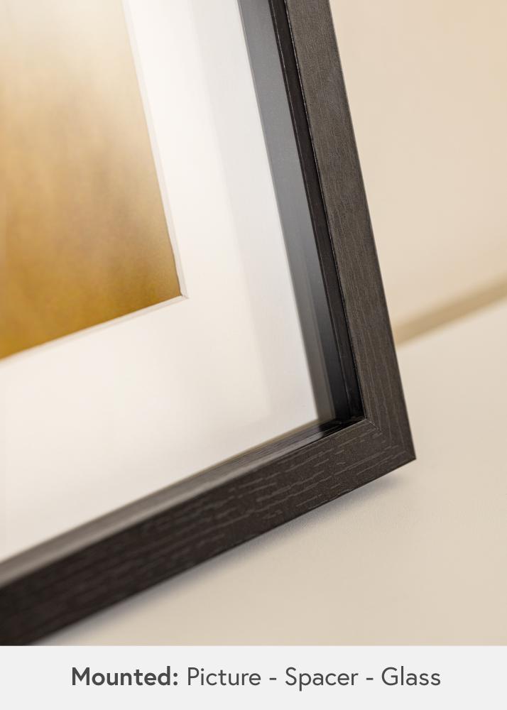 BGA okvir kutije crna 30x45 cm - Paspartui Bijela 8x14 inča