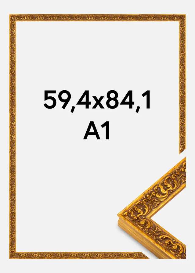 Okvir Amber Akrilno staklo Zlato 59,4x84,1 cm (A1)