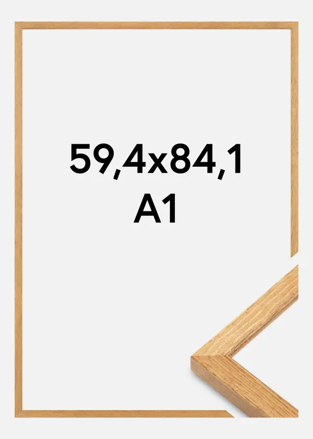 Okvir Tulipa Akrilno staklo Masivni hrast 59,4x84,1 cm (A1)