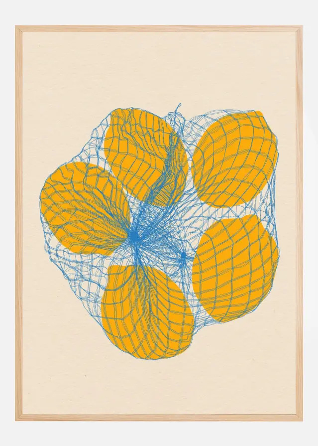 Five Lemons In a Net Bag Plakat