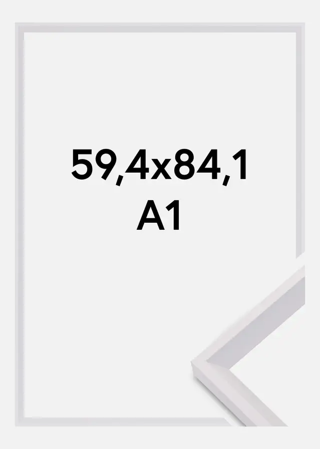 Okvir Globe Akrilno staklo Bijelo 59,4x84,1 cm (A1)