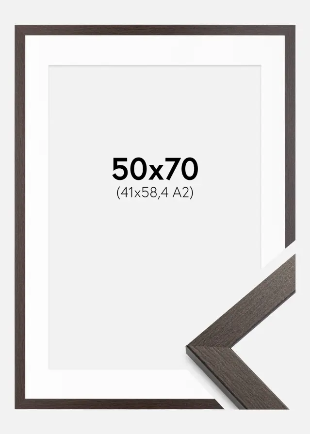 Okvir Stilren Wenge 50x70 cm - Paspartui Bijela 42x59,4 cm