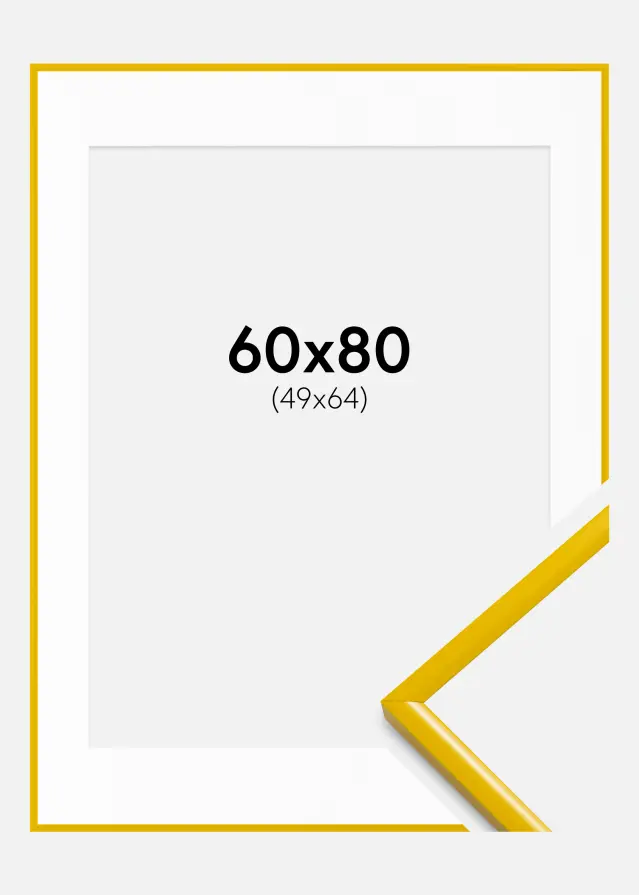 Okvir New Lifestyle žuta boja 60x80 cm - Paspartui Bijela 50x65 cm