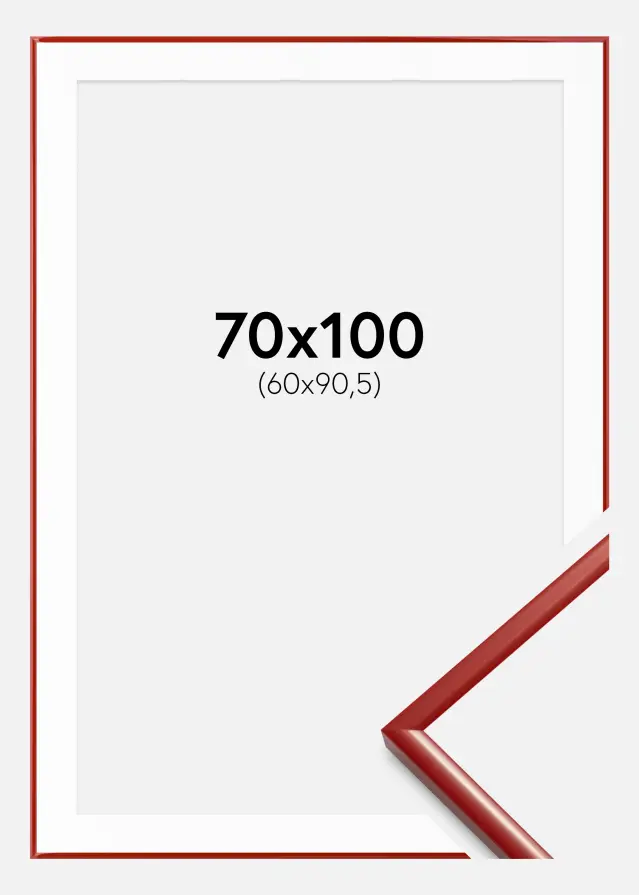 Okvir New Lifestyle crvena 70x100 cm - Paspartui Bijela 61x91,5 cm