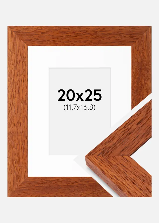 Okvir Juno Trešnja 20x25 cm - Paspartui Bijela 5x7 inča