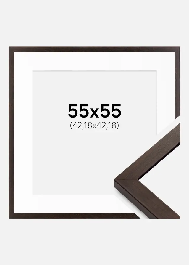 Okvir Selection Orah 55x55 cm - Paspartui Bijela 17x17 inča