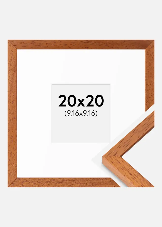 Okvir Ares Trešnja 20x20 cm - Paspartui Bijela 4x4 inča