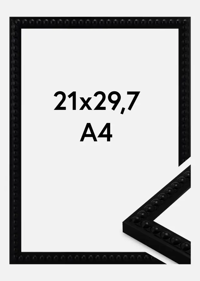 Okvir Perla Akrilno staklo Crna 21x29.7 cm (A4)