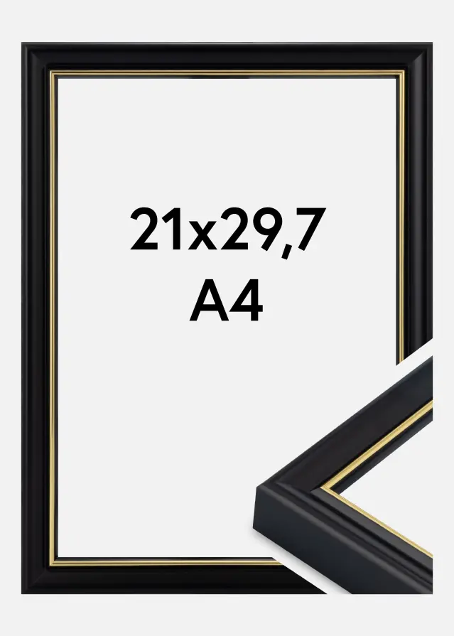 Okvir Canterbury Akrilno staklo Crna 21x29,7 cm (A4)