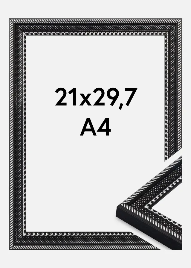 Okvir Trellis Akrilno staklo Crna 21x29,7 cm (A4)