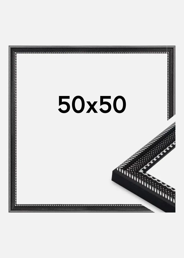 Okvir Trellis Akrilno staklo Vintage Black 50x50 cm