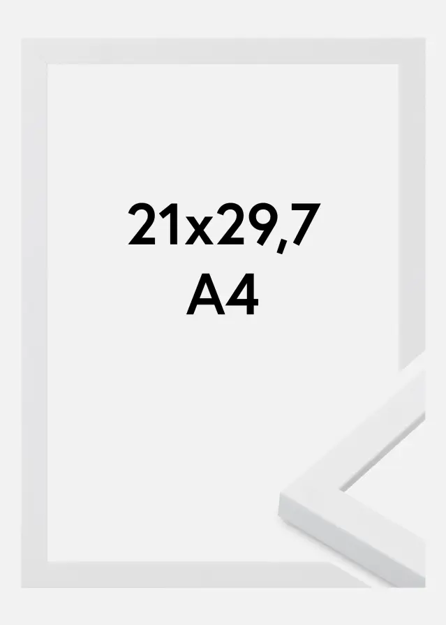 Okvir Oban Akrilno staklo Bijela 21x29.7 cm (A4)