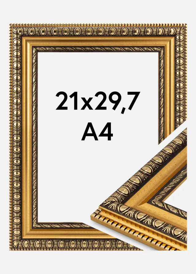 Okvir Ornato Akrilno staklo Gold 21x29.7 cm (A4)