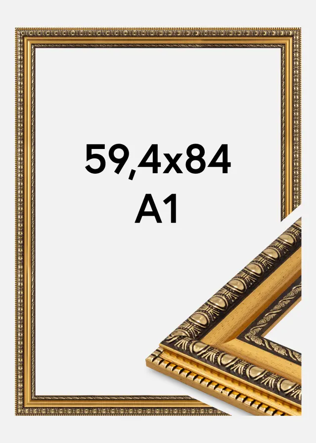 Okvir Ornato Akrilno staklo Gold 59.4x84 cm (A1)