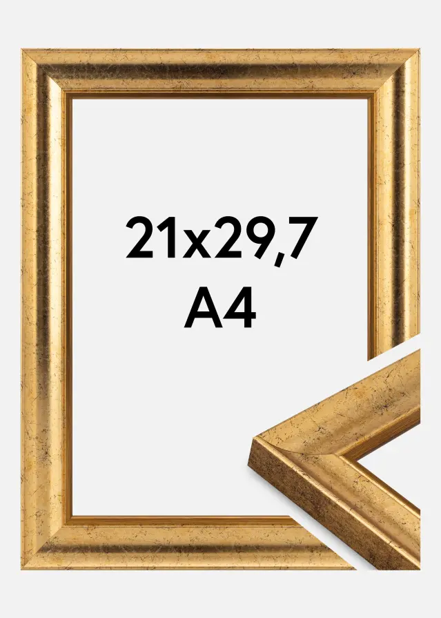 Okvir Conca Akrilno staklo Zlato 21x29.7 cm (A4)