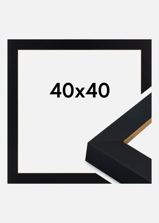 Okvir Sussex Akrilno staklo Crna/Zlatna 40x40 cm