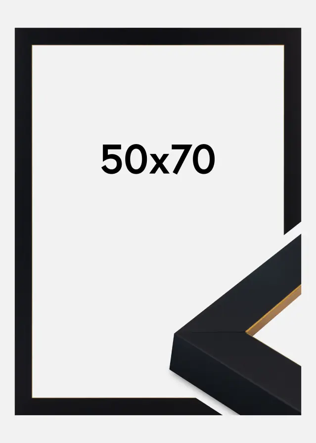 Okvir Sussex Akrilno staklo Crna/Zlatna 50x70 cm