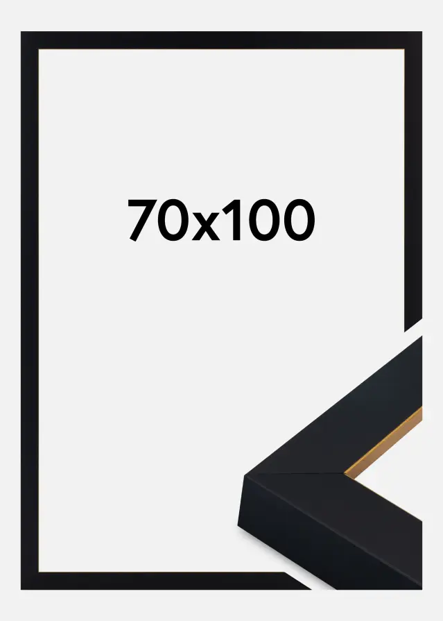 Okvir Sussex Akrilno staklo Crna/Zlatna 70x100 cm