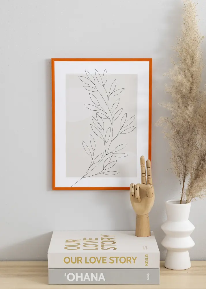 Okvir New Lifestyle narančasta 40x60 cm - Paspartui Bijela 32,9x48,3 cm