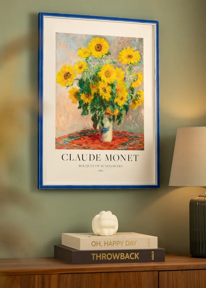 Okvir Diana plava 59,4x84 cm - paspartu bijela 47x75 cm