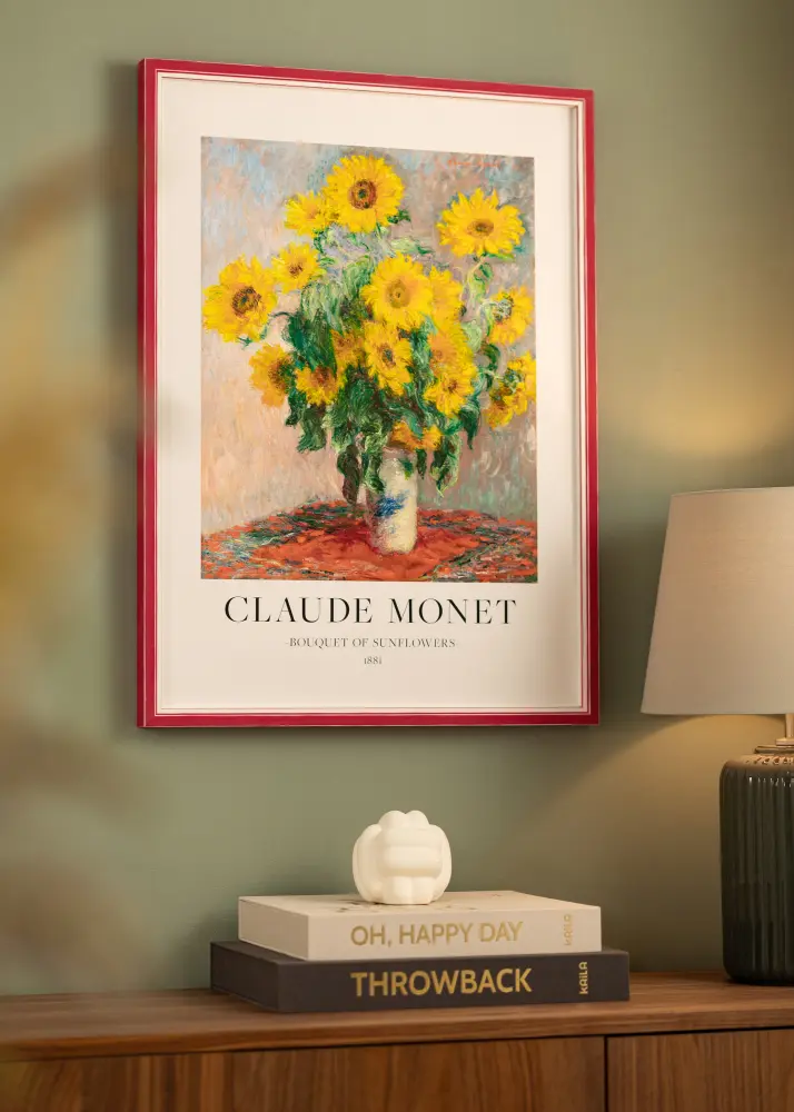 Okvir Diana crvena 50x70 cm - Paspartui Bijela 42x59,4 cm