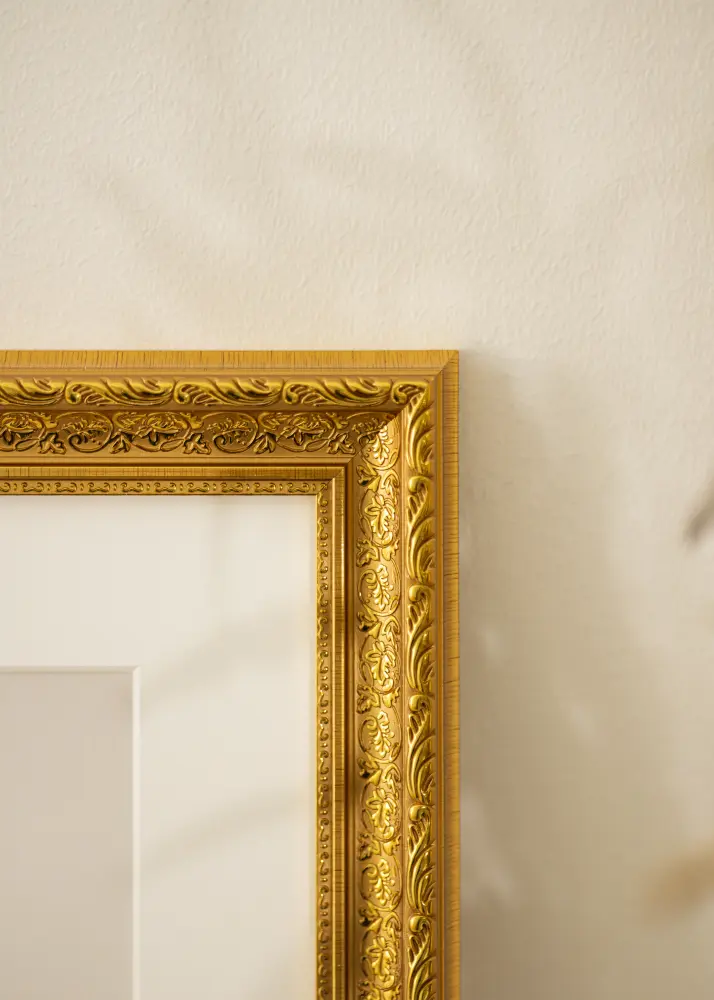 Okvir Ornate Zlato 60x80 cm - Paspartui Bijela 52x72 cm