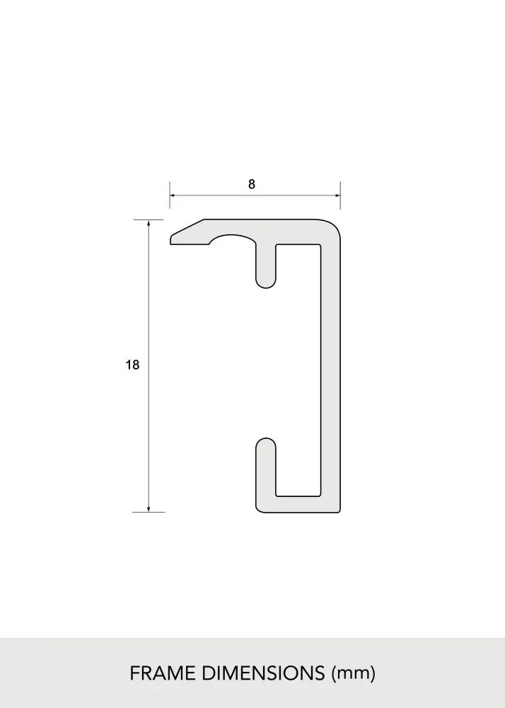 Aluminijski okvir Akrilno staklo Crno 50x60 cm