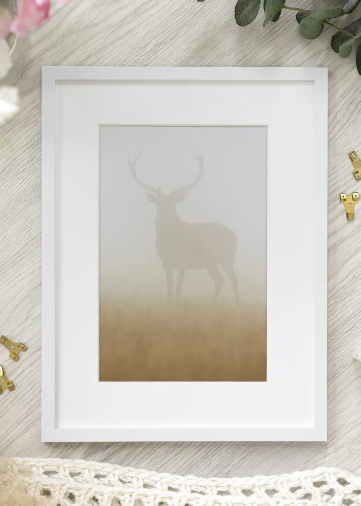 Okvir Trendy Bijelo 15x20 cm - Paspartu Bijelo 4x5 inches