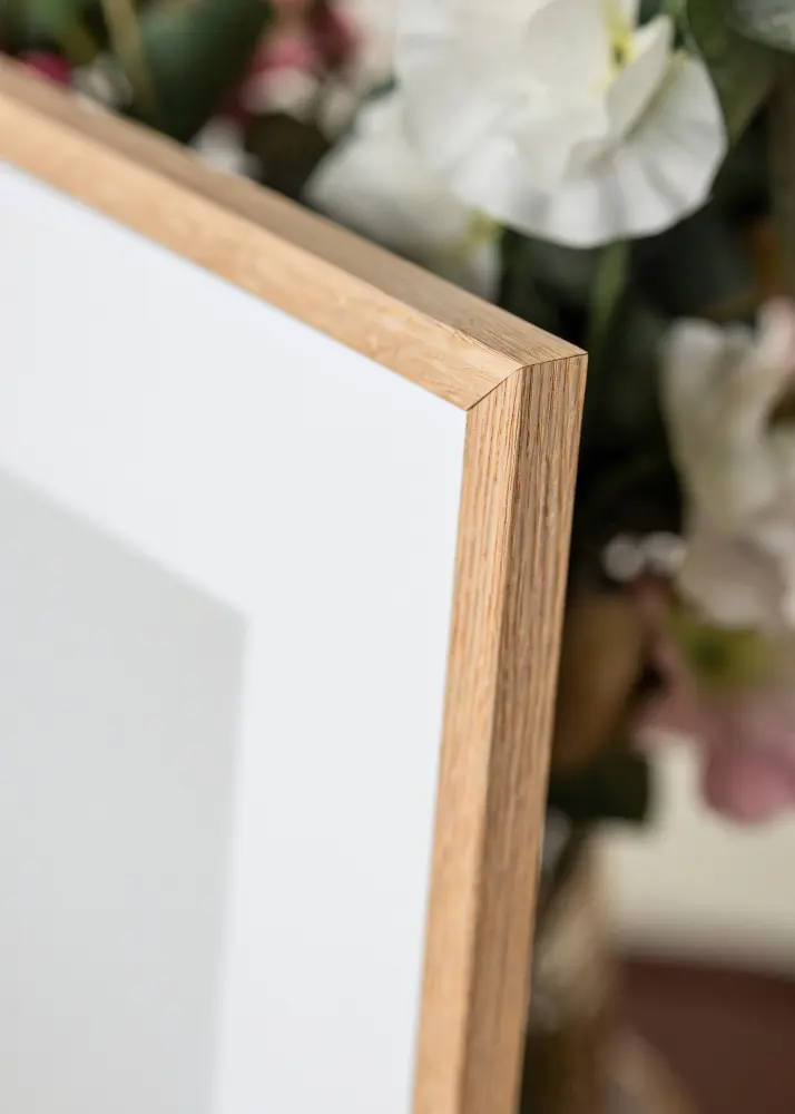 Okvir Tanak Hrast 13x18 cm - Paspartu Bijelo 9x13 cm