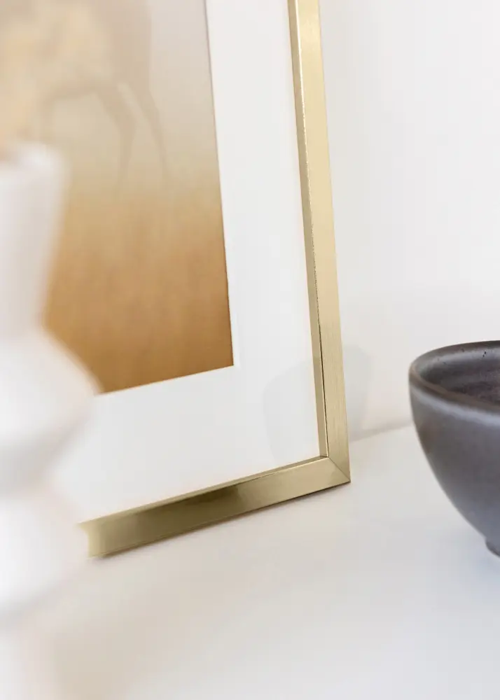 Okvir Trendy Zlato 15x20 cm - Paspartu Bijelo 4x5 inches