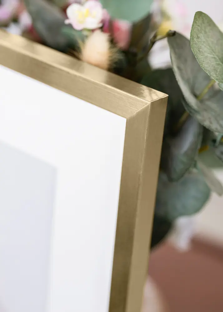 Okvir Trendy Zlato 15x20 cm - Paspartu Bijelo 4x5 inches