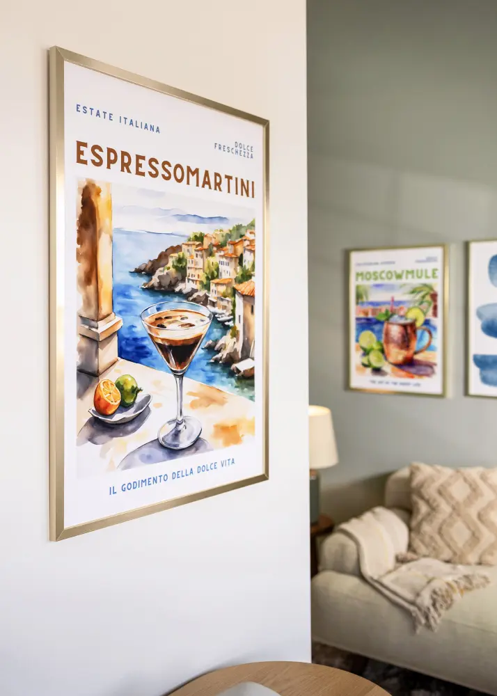 Okvir Trendy Zlato 15x20 cm - Paspartu Bijelo 4x5 inches