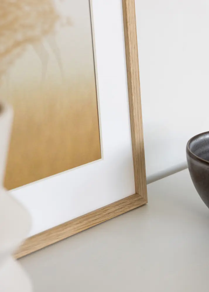 Okvir Edsbyn Hrast 24x30 cm - Paspartu Bijelo 7x9 inches