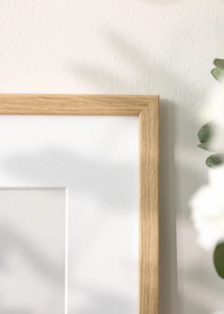 Okvir Edsbyn Hrast 24x30 cm - Paspartu Bijelo 7x9 inches