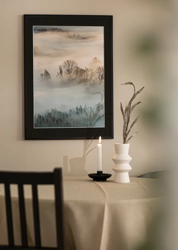 Okvir Edsbyn Crno 32x45 cm - Paspartu Crno 10x12 inches (25,4x30,48 cm)