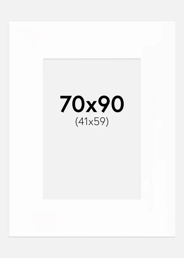 Paspartu Canson Bijelo Bijeli unutarnji rub 70x90 cm (41x69)