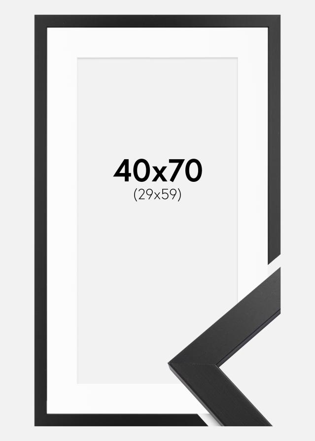 Okvir Black Wood 40x70 cm - Paspartu Bijelo 30x60 cm