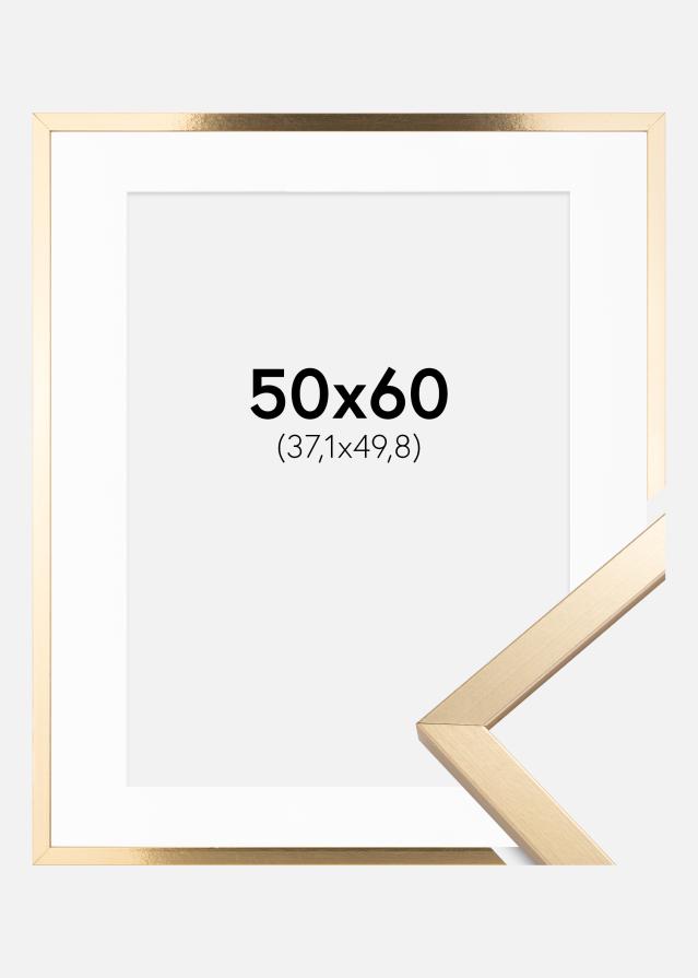 Okvir Trendy Zlato 50x60 cm - Paspartu Bijelo 15x20 inches