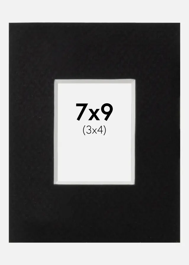 Paspartu Canson Crno Bijeli unutarnji rub 7x9 cm (3x4)