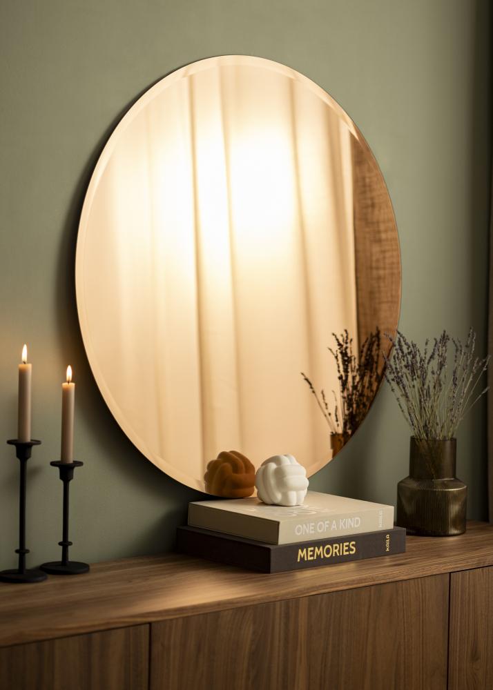 KAILA Okruglo Ogledalo Rose Gold Deluxe 90 cm Ø