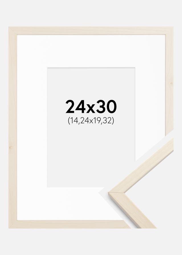 Okvir Edsbyn Javor 24x30 cm - Paspartu Bijelo 6x8 inches