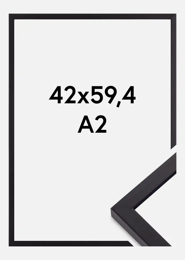 Okvir Torrance Mat Antirefleksno staklo Crno 42x59,4 cm (A2)