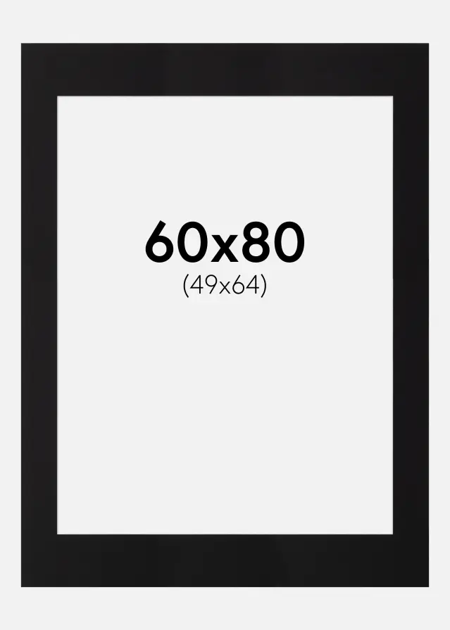 Paspartu Canson Crno Bijeli unutarnji rub 60x80 cm (49x64)