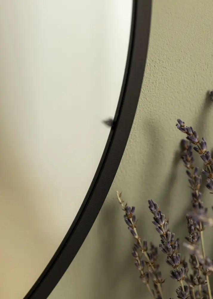 Okruglo Ogledalo Modern Crno 50 cm Ø